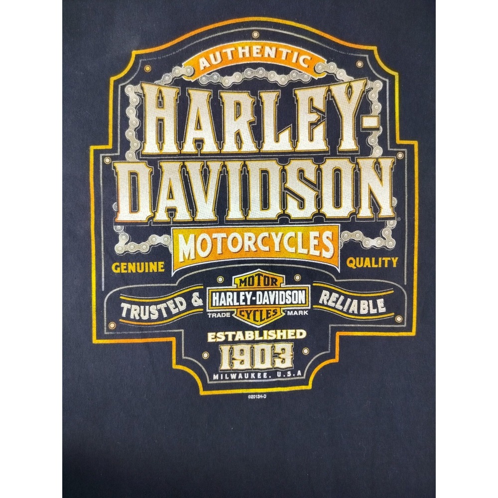 Harley Davidson Shirt Mens XL Black Motorcycles Reno Bowling Bikercore Moto - Picture 6 of 10
